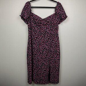 City Triangles peasant ditzy floral mini dress-XL